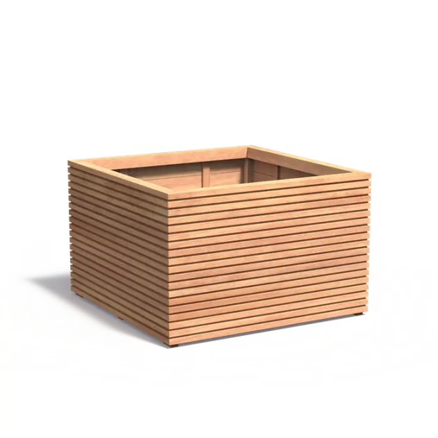 Plantenbak Malaga Rhombus hardhout 120x120x74,6 cm