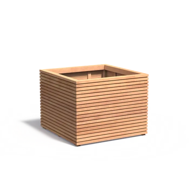 Plantenbak Malaga Rhombus hardhout 100x100x74,6 cm