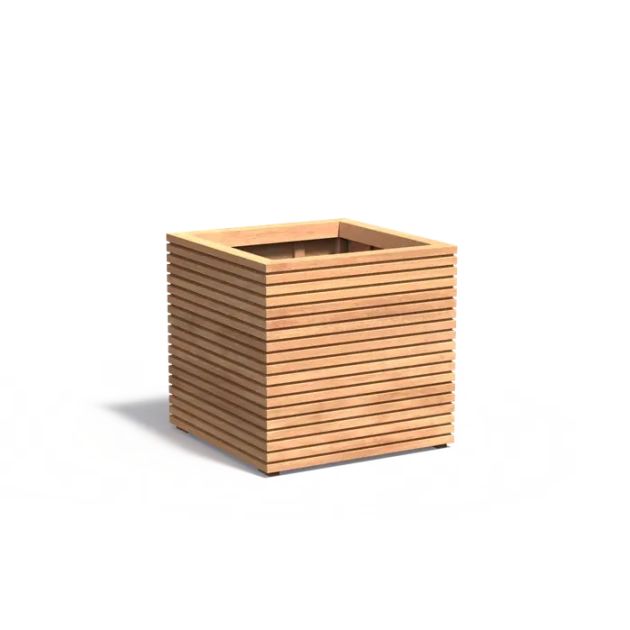 Plantenbak Malaga Rhombus hardhout 80x80x74,6 cm