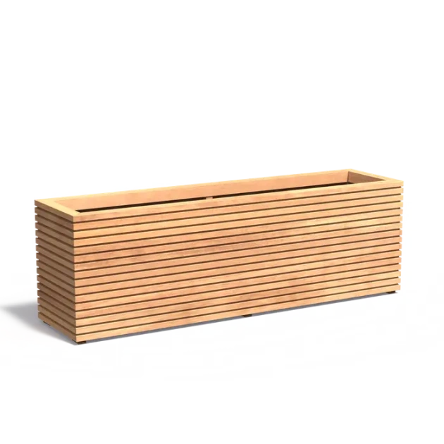 Plantenbak Malaga Rhombus hardhout 200x50x60,8 cm