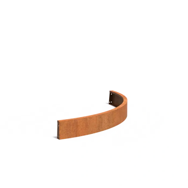 Keerwand buitenbocht Cortenstaal 2 mm 150x150x20 cm