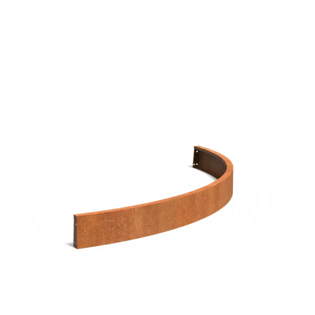 Keerwand buitenbocht Cortenstaal 2 mm 200x200x20 cm