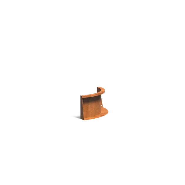 Keerwand binnenbocht Cortenstaal 2 mm 50x50x30 cm