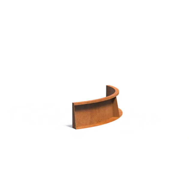 Keerwand binnenbocht Cortenstaal 2 mm 100x100x30 cm