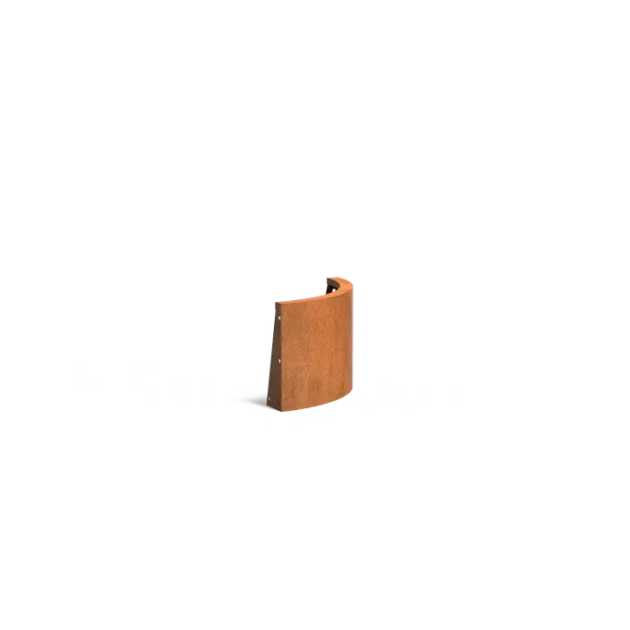 Keerwand buitenbocht Cortenstaal 3 mm 50x50x40 cm