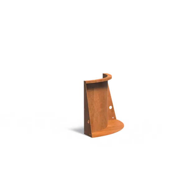 Keerwand binnenbocht Cortenstaal 3 mm 50x50x60 cm