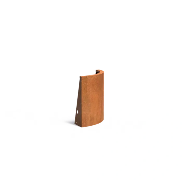 Keerwand buitenbocht Cortenstaal 3 mm 50x50x60 cm