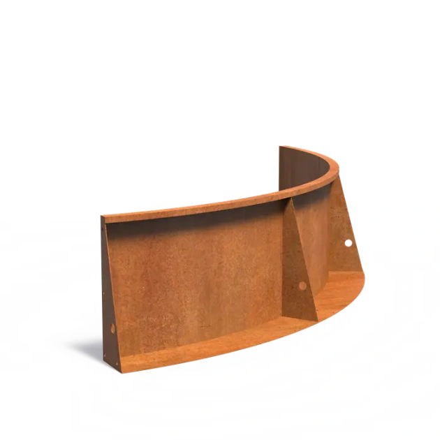 Keerwand binnenbocht Cortenstaal 3 mm 200x200x60 cm