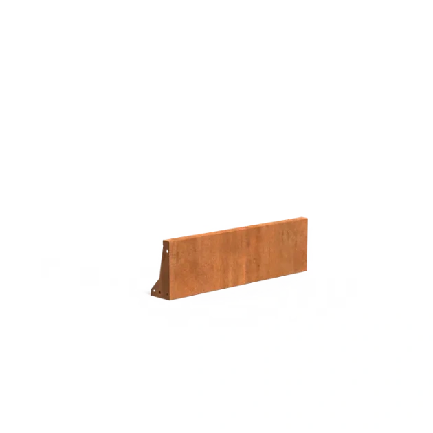 Keerwand recht Cortenstaal 2 mm 100x30 cm
