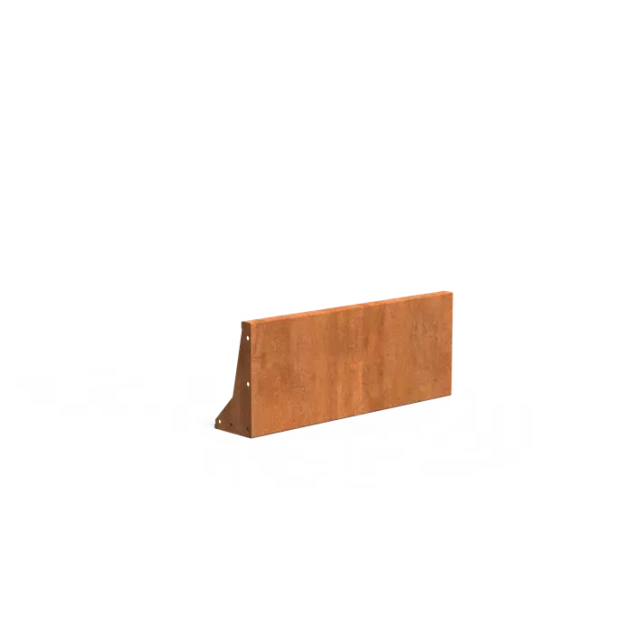 Keerwand recht Cortenstaal 3 mm 100x40 cm
