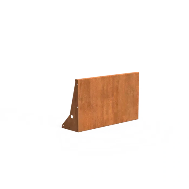 Keerwand recht Cortenstaal 3 mm 100x60 cm