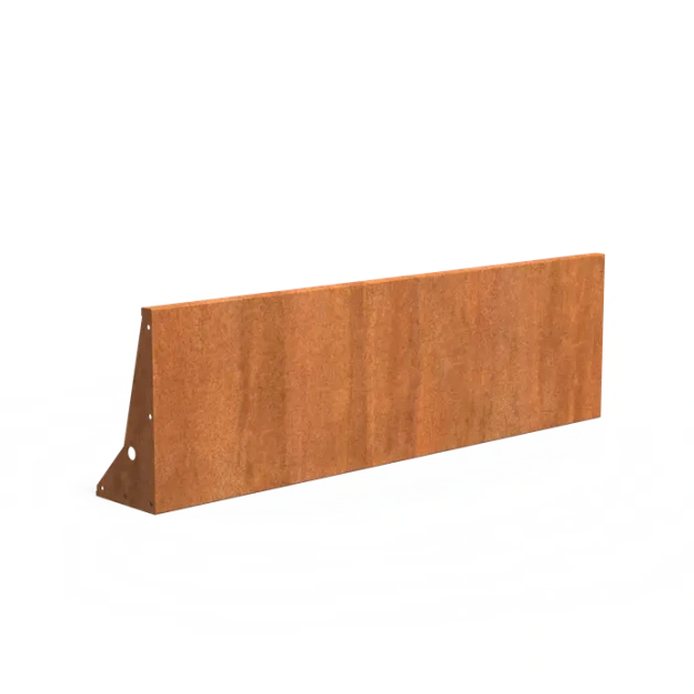 Keerwand recht Cortenstaal 3 mm 200x60 cm