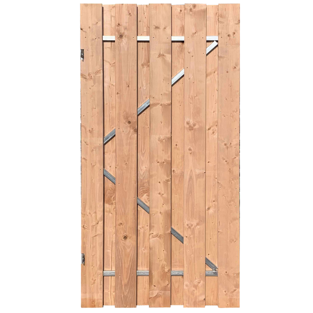 Red Wood Tuindeur Geschaafd op stalen frame 90x180 cm
