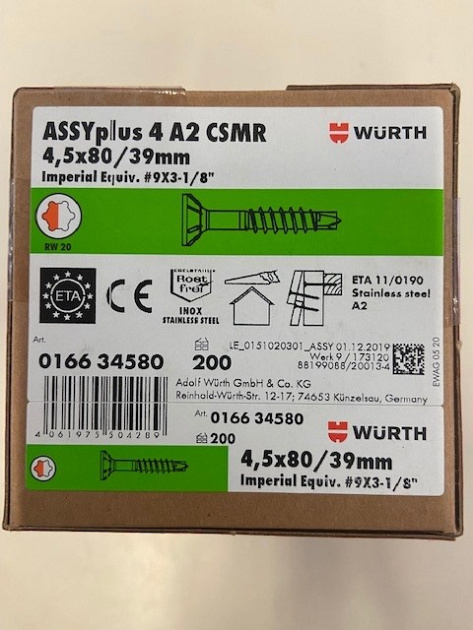 ASSYplus 4 A2 CSMR rvs A2 RW20-4,5X580/39