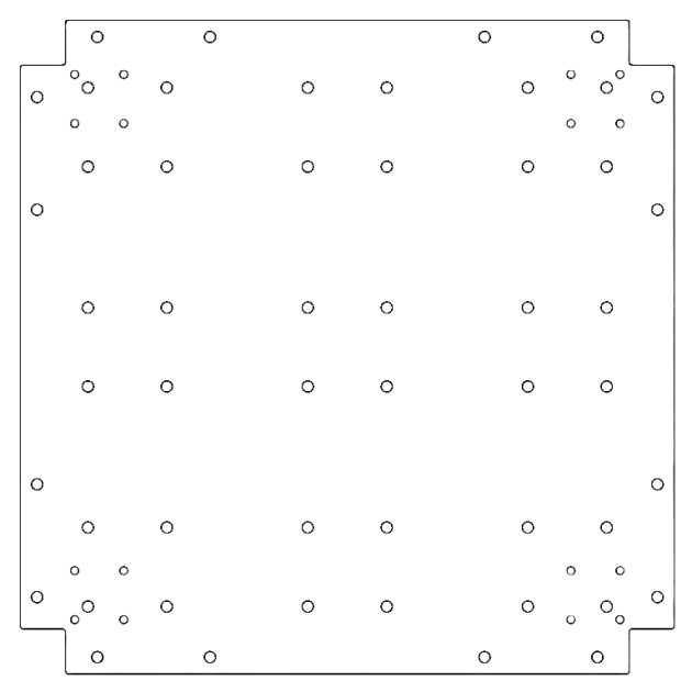Verzinkt staal bodemplaat 70x70 cm