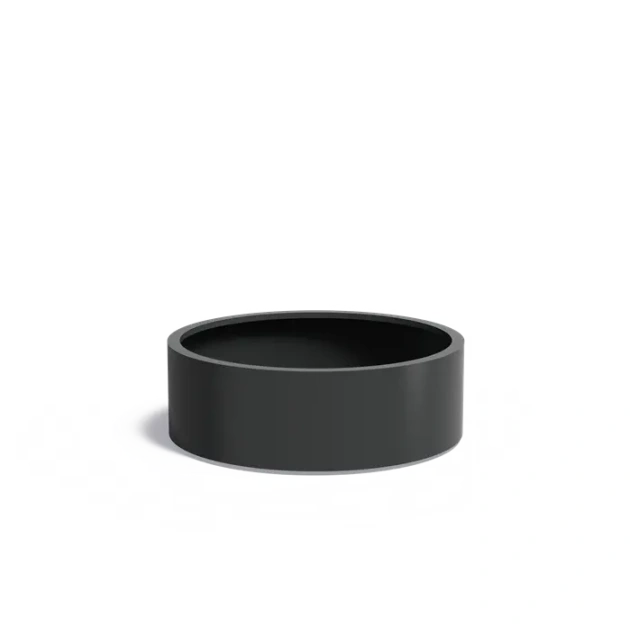 Plantenbak Circum met bodem aluminium Ø120x40 cm