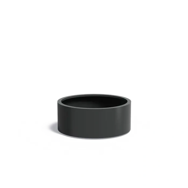 Plantenbak Circum met bodem aluminium Ø100x40 cm