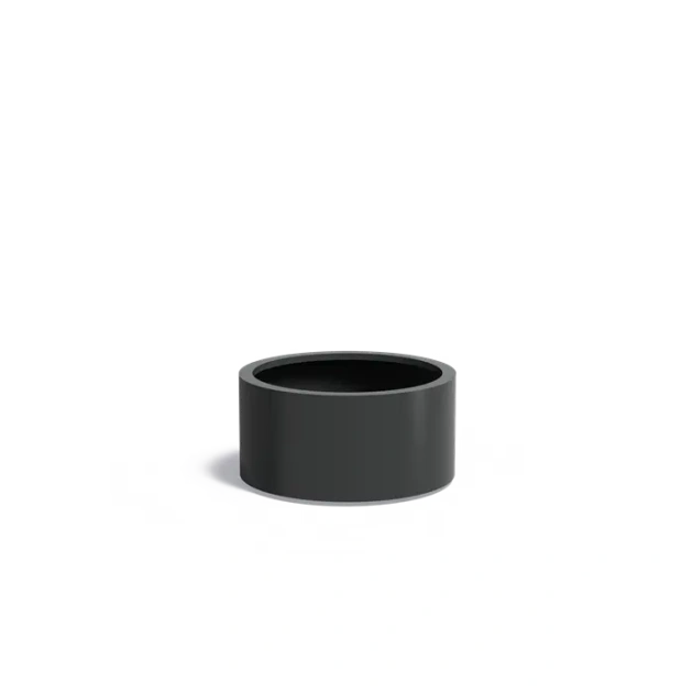 Plantenbak Circum met bodem aluminium Ø80x40 cm