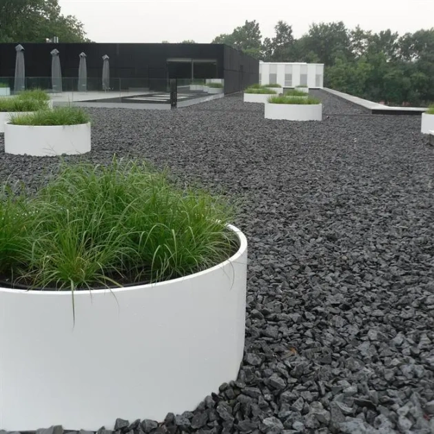 Plantenbak Circum zonder bodem aluminium Ø200x60 cm