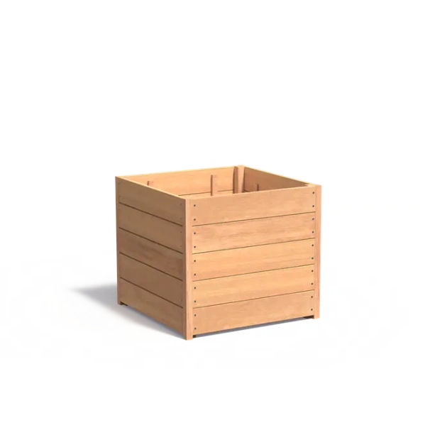 Plantenbak Carrez met bodem hardhout 80x80x71,3 cm