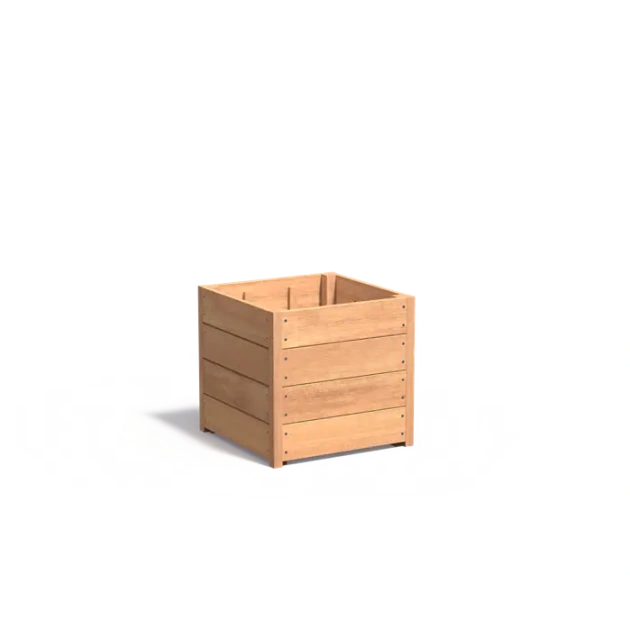 Plantenbak Carrez met bodem hardhout 60x60x57,4 cm