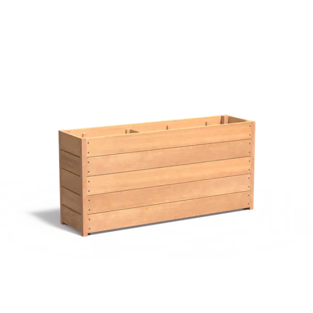 Plantenbak Carrez met bodem hardhout 150x40x71,3 cm
