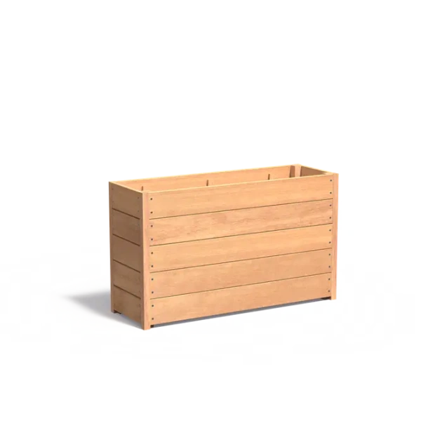 Plantenbak Carrez met bodem hardhout 120x40x71,3 cm