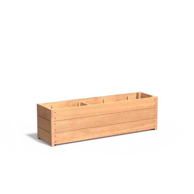 Plantenbak Carrez met bodem hardhout 150x40x43,5 cm