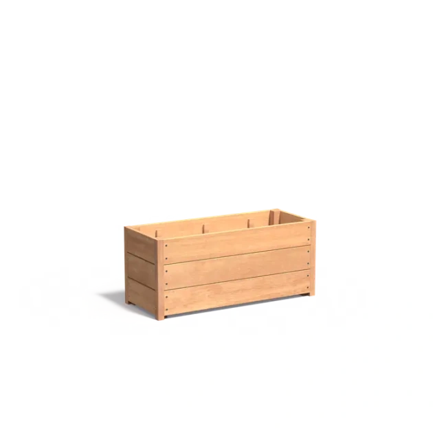 Plantenbak Carrez met bodem hardhout 100x40x43,5 cm