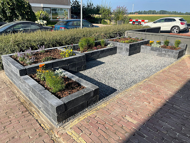 3670 linia palissade 60x15x15 cm getrommeld antraciet 245837