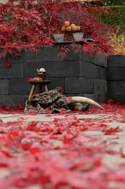 Linia Palissade 60x15x15 cm Getrommeld Antraciet