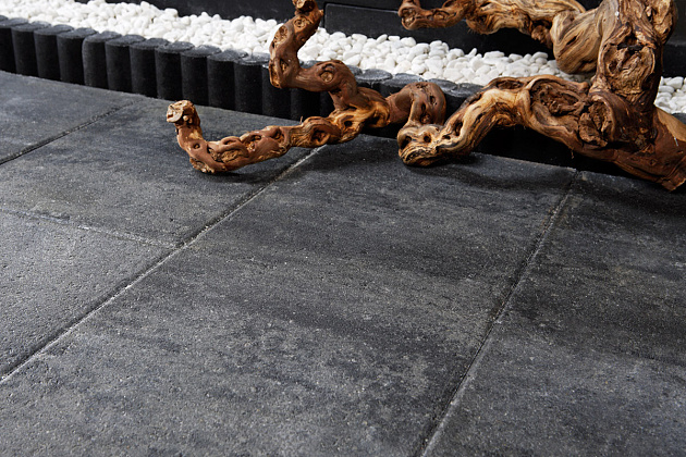 Straksteen 20x30x5 cm Grijs/Zwart