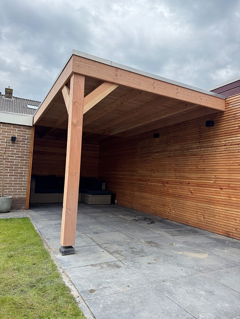 JWOODS Douglas Geschaafde Paal 14x14x300 cm, naturel