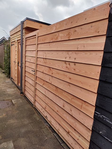 Actie JWOODS Douglas Fijnbezaagde Zweeds Rabat Plank 1,2-2,7x19,5x400 cm, Naturel