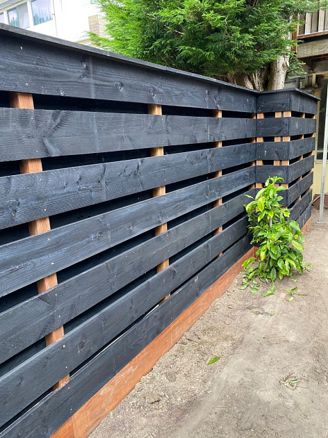 JWOODS Douglas Fijnbezaagde Plank 2,2x20x400 cm, zwart gedompeld