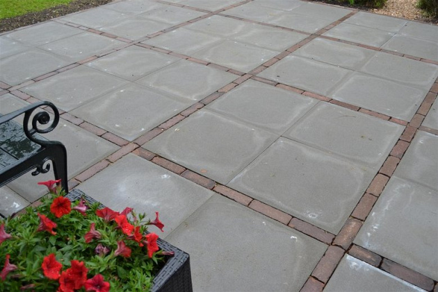 Betontegels 50x50x4 cm Grijs met facet