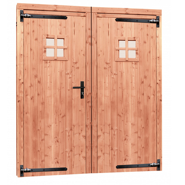 Redvision dubbele 1-ruits deur incl. kozijn, 168 x 201 cm.