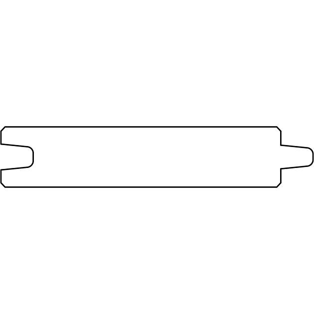 Grenen geschaafd blokhutprofiel 2,8x12,7x300 cm