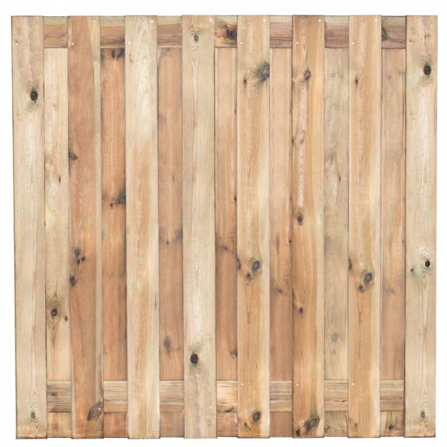 Tuinscherm Coevorden geschaafd groen geïmpregneerd grenen 17-planks, 180x180 cm