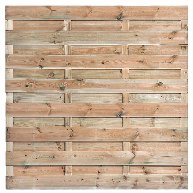 Tuinscherm Erica geschaafd groen geïmpregneerd grenen 19-planks, 180x180 cm