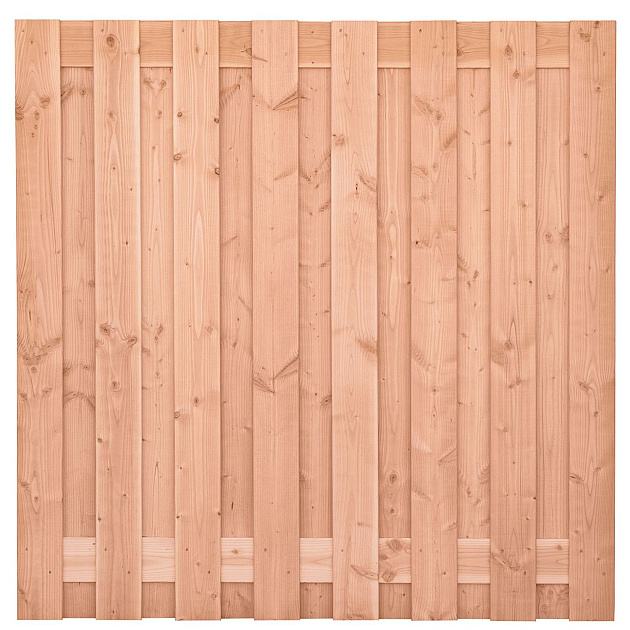 Tuinscherm Zillertal geschaafd onbehandeld Douglashout 17-planks 180x180 cm