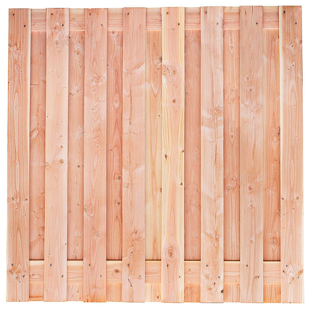 Tuinscherm Winterberg fijnbezaagd onbehandeld Douglashout 17-planks 180x180 cm