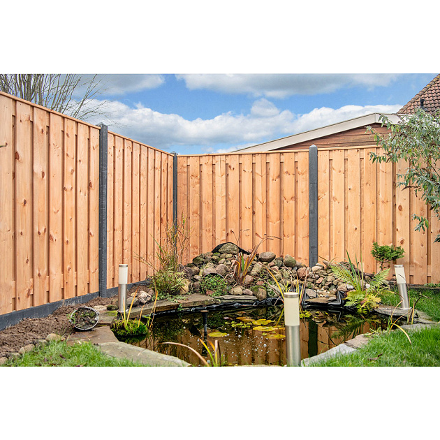 Tuinscherm Casablanca geschaafd geïmpregneerd Red Class hout 21-planks 180x180 cm