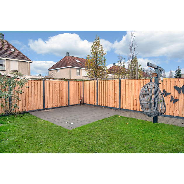 Tuinscherm Casablanca geschaafd geïmpregneerd Red Class hout 21-planks 180x180 cm