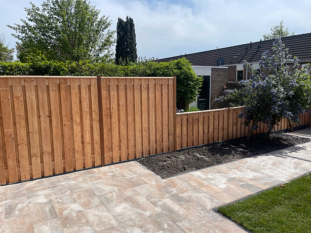 38060 tuinscherm casablanca geschaafd ge mpregneerd red class hout 21 planks 180x180 cm 359756