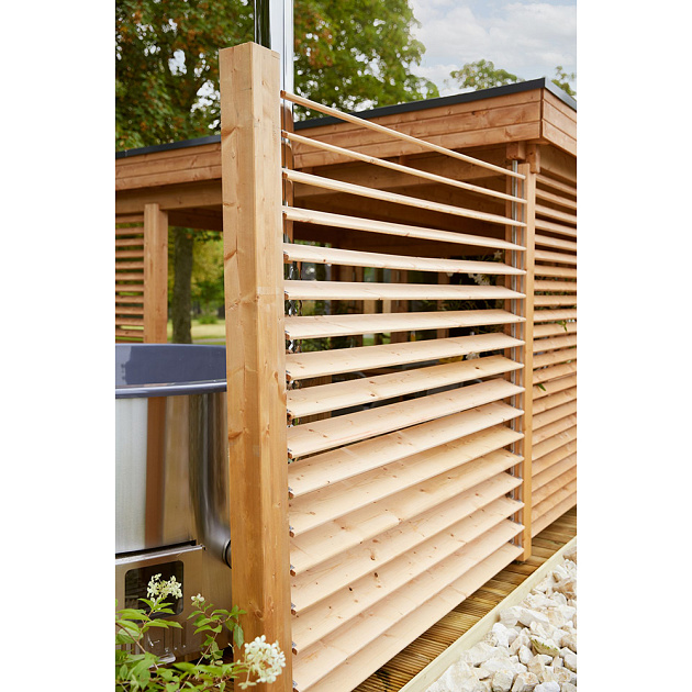 Flex Fence rvs zelfbouwpakket excl. hout, raillengte 96 cm