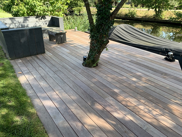 X-Clip Padouk Terrasplanken 2,1x14x275 cm