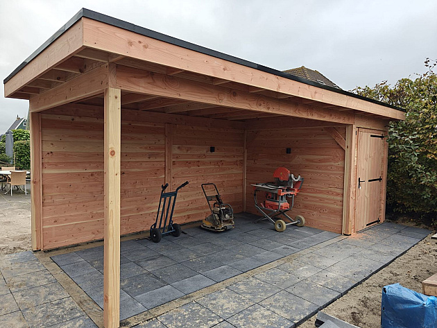 JWOODS Douglas Geschaafde Paal 11x11x300 cm, naturel