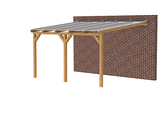 JWOODS Douglas DHZ Veranda polycarbonaat 506x300cm, aanbouw
