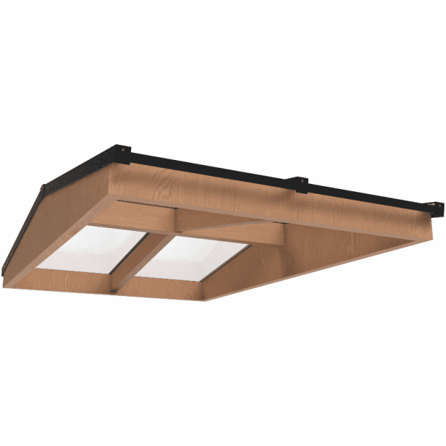 Douglas Zadeldak Lichtstraat Zwart 158,2(b) x 255(d) cm, 4-ruits Gelaagd 44.2 glas
